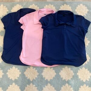 Three Athleta Girl School Day Polos